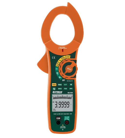 美国EXTECH MA1500 1500A真有效值交流/直流钳型表+ NCV