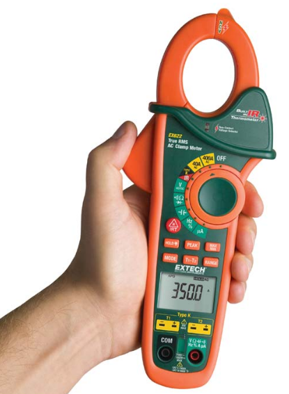 美国EXTECH EX622 400A双输入交流钳表+ NCV +红外测温仪